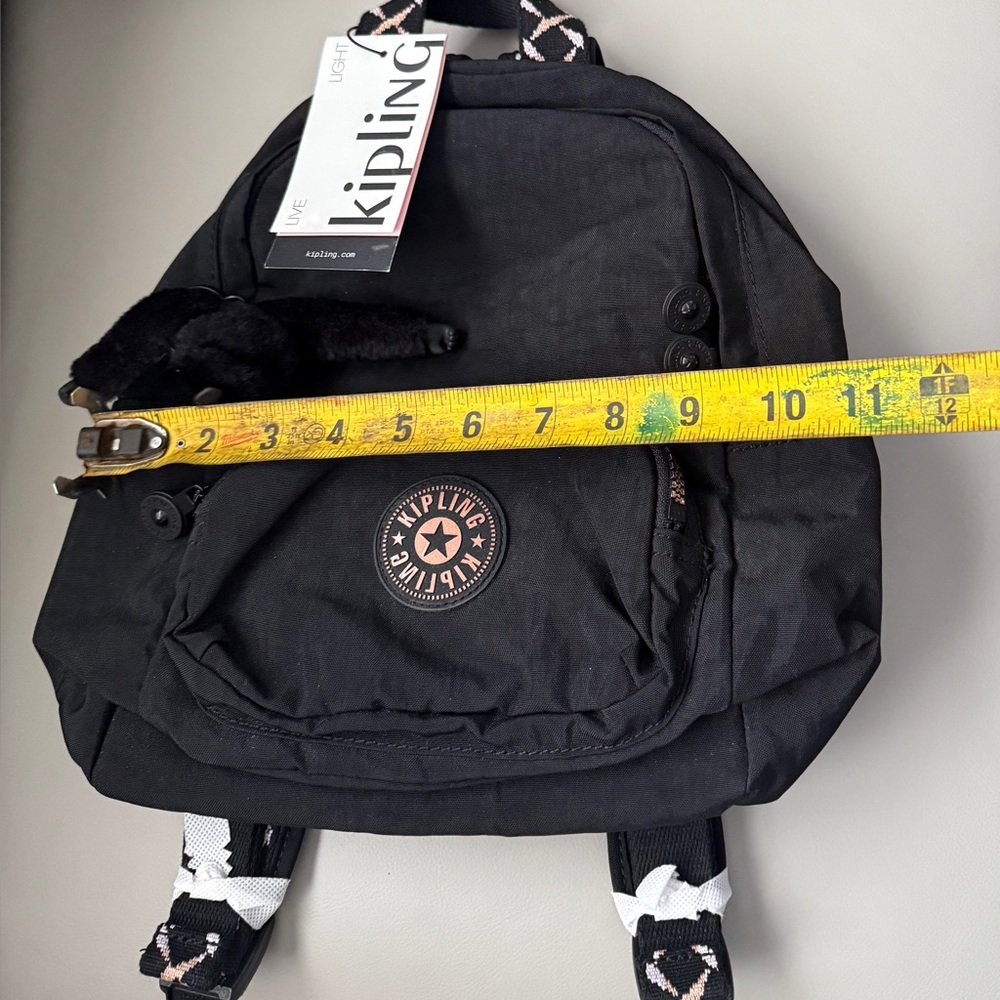 Kipling Black Backpack with Keychain - Picture 5 of 6